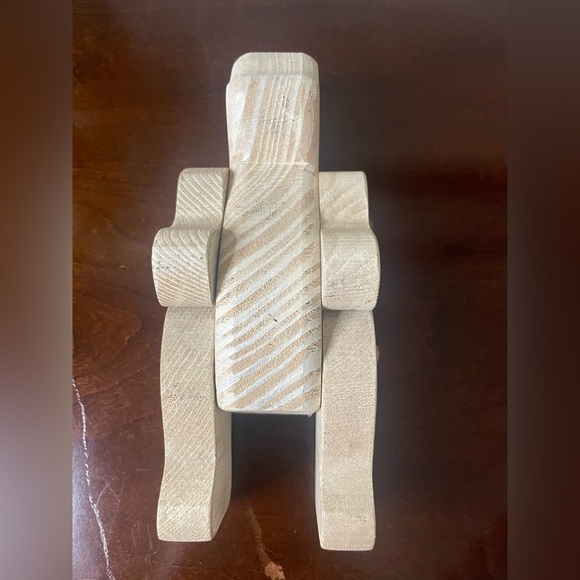 Handcrafted Articulated Wooden Bear Figurine - Picture 9 of 10